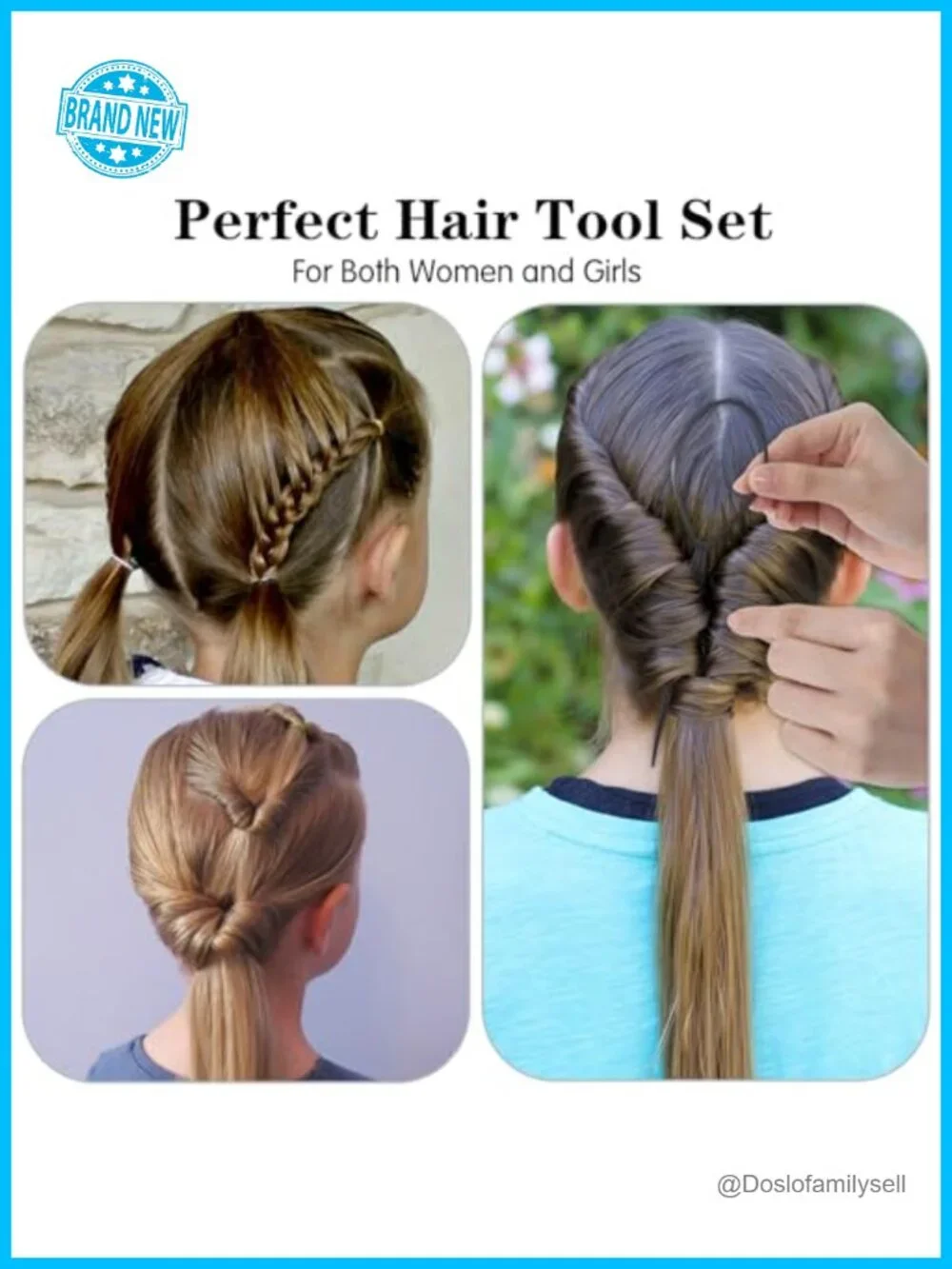 405Pcs Headbands Hair Styling Kit with Topsy Tail Tool & Combs